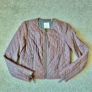 Rebecca Taylor Quilted Leather Jacket